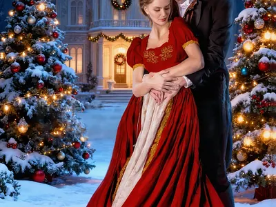 Romantic Christmas Victorian Romance christmas cover art work graphic design historical romance victorian