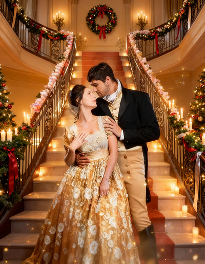 Victorian Christmas Romance 2 christmas cover art work graphic design historical romance victorian