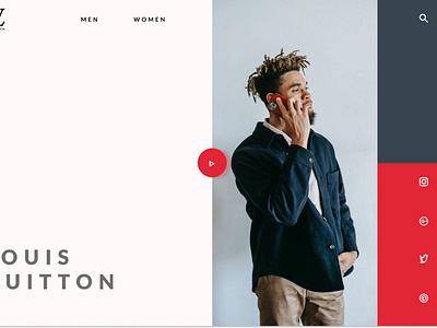 Louis Fashionista branding graphic design ui