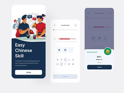 Chinese Course - Mandarin Online Course Mobile App app china chinese chinese course app clean country course course mobile app design design app digital study easy study learn mandarin course mobile apps skill speaking study ui ux