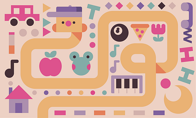 Long Neck branding character flat illustration illustrator minimal simple