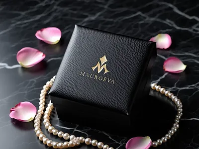 Mauroëva — Luxury Gold Monogram Logo Design brand identity branding branding box design diamond logo diamond shop graphic design jewelry brand luxurious luxury jewelry luxury logo minimal modern premium brand