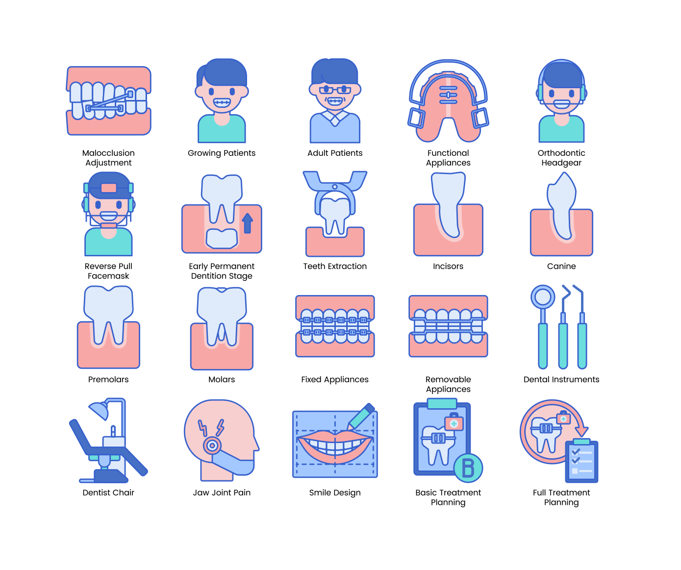 Orthodontist Icons branding design graphic design icon icons illustration ui ux vector