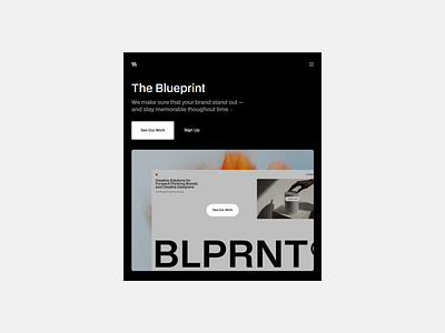 The Blueprint - Hero 04 (Tablet) component library hero sections minimalism web design webflow