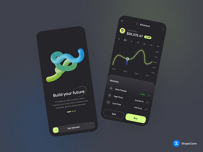 Crypto Currency Mobile App app crypto cryptocurrency mobile app nft ui ui kit ui template ux