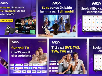 WEBTv, OTT | Social Media campaign - Instagram Post - Banner Ads advertising. banner ads banner design branding campaign facebook ads google ad banner graphic design instagram live tv ott social ads social media static ads streaming platform tv app typography video streaming visual design webtv