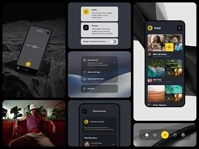 Capsll App Design app clean component experience feed graphic design innovation interaction interface lifestyle memories mobile app modern photography product story ui ux