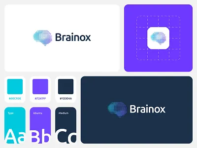 Brainox – Logo & Brand Identity for AI-Powered Study Assistant ai ai companion artificial intelligence brain brain logo brand identity branding connection digital edtech idea intelligent learning logo neural network neuron smart student study thinking