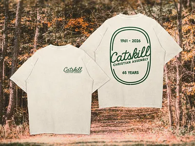 Retro Anniversary Camp Tee Design — Oval Badge Mark branding camp christian christian camp christian design church church camp design graphic design handcrafted illustration logo merch retro rustic tshirt vector vintage inspired