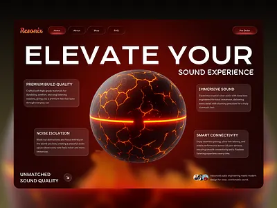 Next-Gen Sound Experience Website Concept 3dproduct audiolandingpage creativedesign darkui design veli futuristicui interactiondesign landingpagedesign minimaldesign modernui premiumdesign productdesign productshowcase sleekdesign soundexperience techproduct uiexploration uiuxdesign visualdesign webdesign