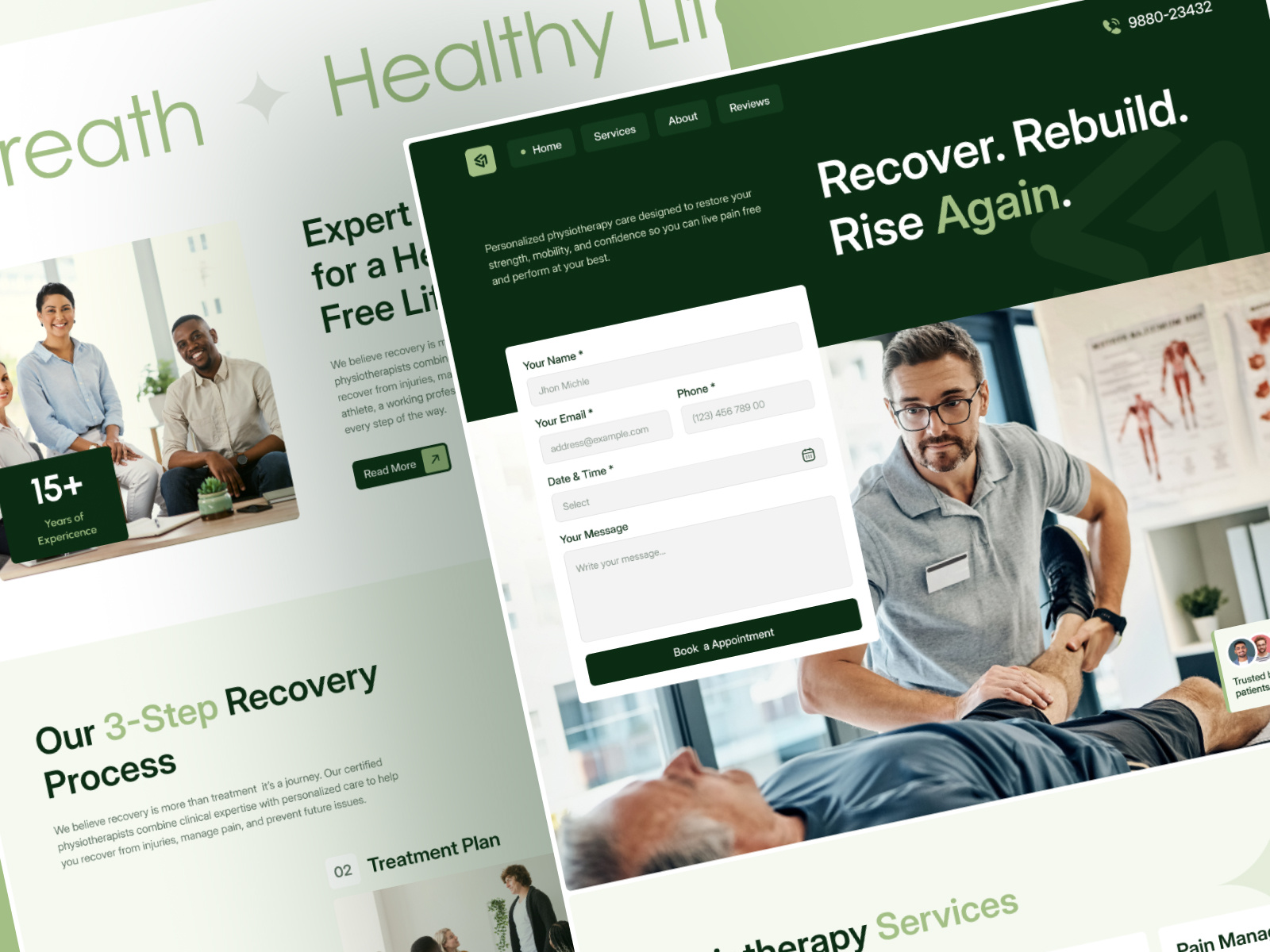 Example of Mental Healthcare Website UI Design