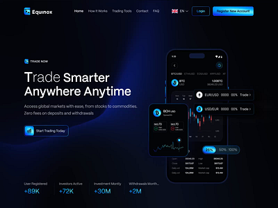 Website for Crypto Platform blockchain crypto design crypto platform crypto website cryptocurrency trading platform web design web3 website