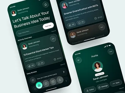 Investment Coaching Mobile App UI/UX Design app ui assets allocation business app clean ui dark ui dashboard ui finance app fintech app investment app investor mobile app modern design product design tran transactions ui design ux design