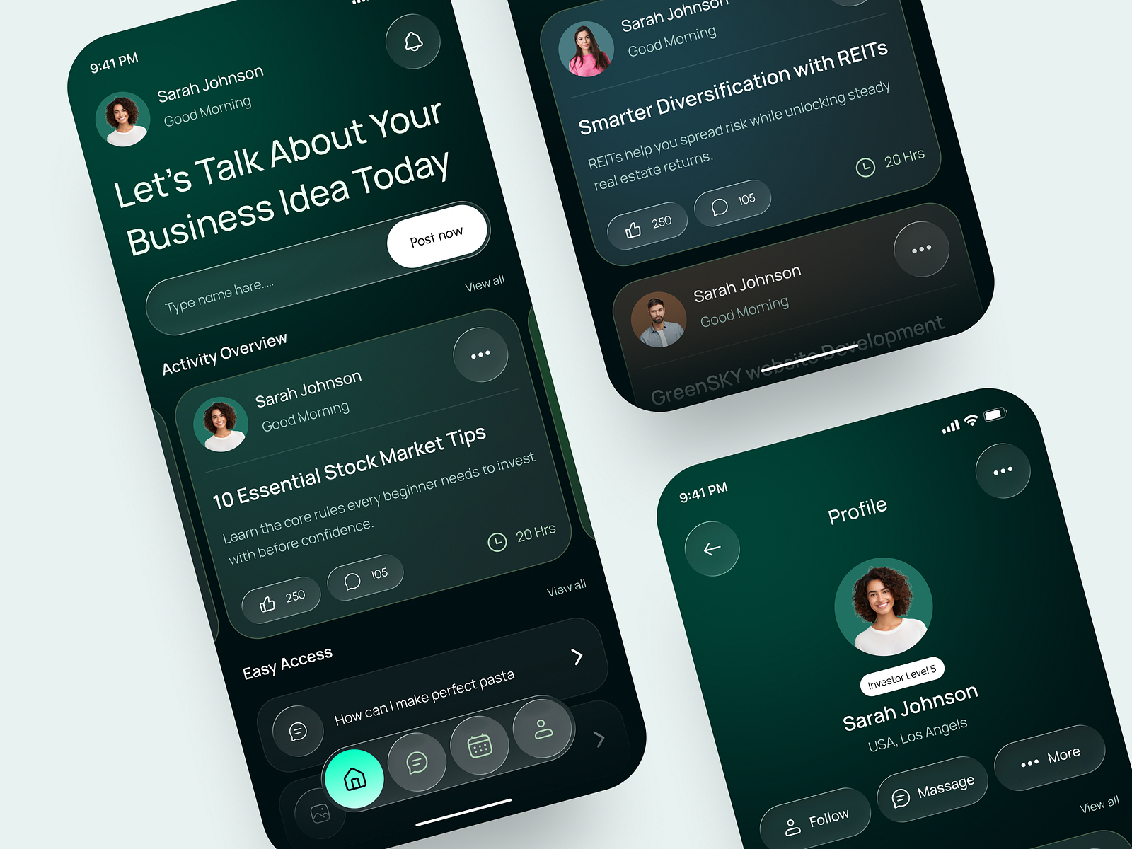 Investment Coaching Mobile App UI/UX Design by liton hossan on Dribbble