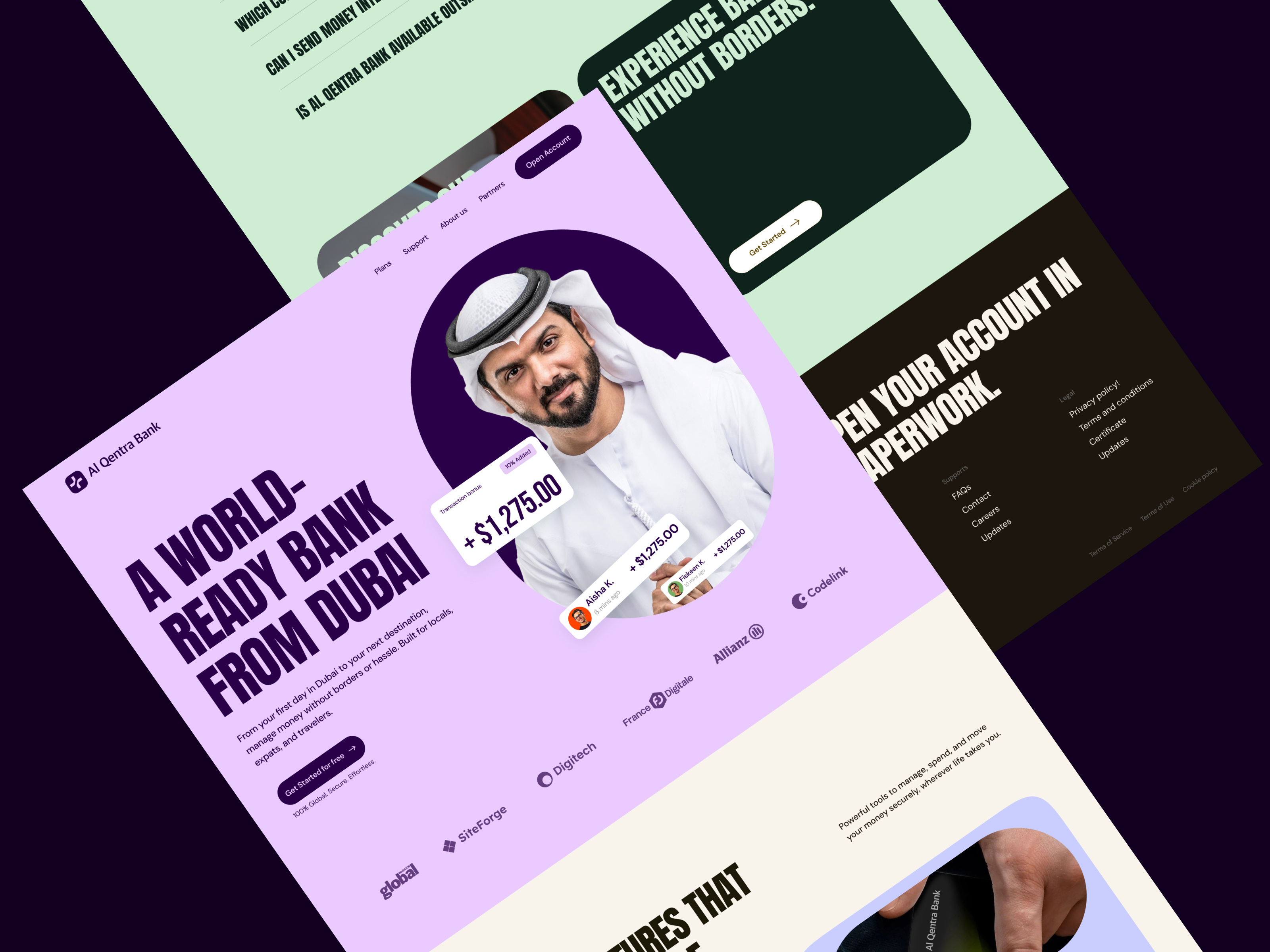 Example of Landing Page Design UI UX & Development