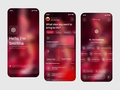 Voice AI Chat Mobile App ai ai app ai assistant ai chat app ai chatbot ai image generate ai voice app app design chat app chatbot chatbot design conversation ios mobile mobile app mobile app design mobile ui smart assistant voice assistant