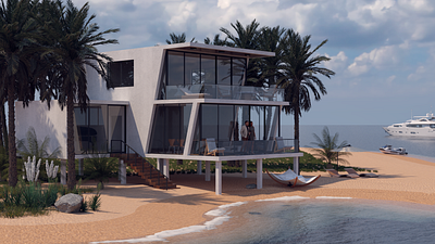 Render Realista (Casa en la Playa) 3d diseño