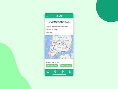 DailyUI #029 Map daily ui daily ui 029 dailyui green map mapping mobile mobile app route routes running running app running map running route