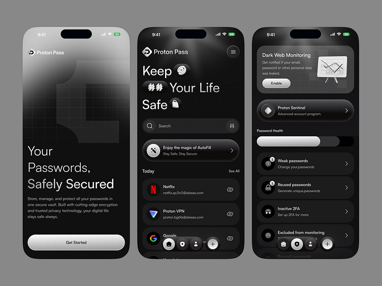 Password Manager Mobile App UI by Sk Ashik on Dribbble