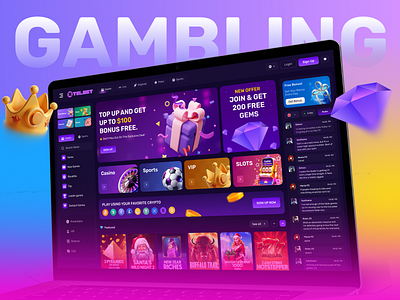 Gambling - Online casino interface casino casino dashboard casino home page casino interface casino online casino website gambling gambling website gaming interface online game slot game sport game telbet