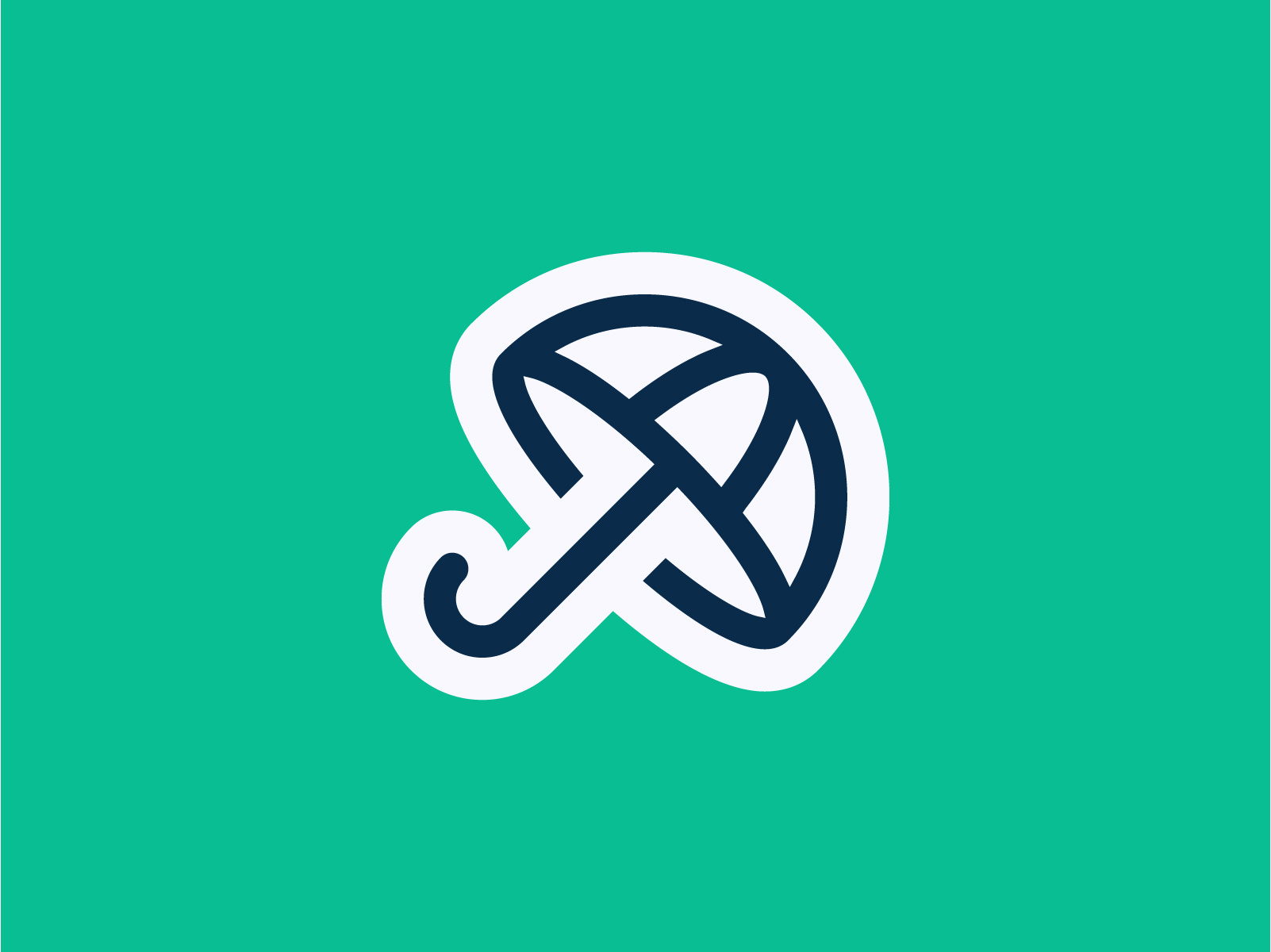 Umbrella Logo branding care design dome drop graphic design handle icon logo logo design logo designer minimal protect rain safe shade shield symbol umbrella umbrella logo