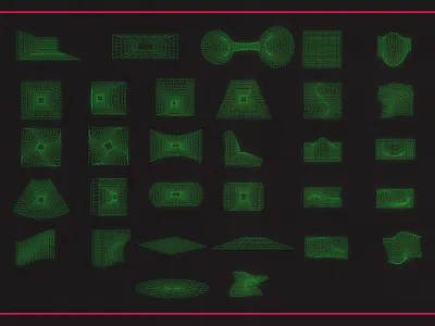 Retro-Futuristic Wireframes