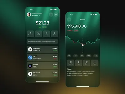 Crypto Wallet App Design app app design crypto app design crypto wallet app finance mobile app forex app mobile mobile app stock market app trading app wallet platfrom