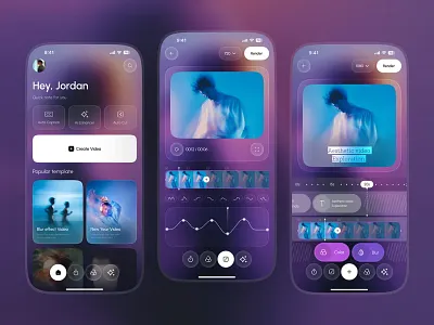 AI - Video Creation Mobile App ai ai app ai image generator ai video creator ai video generator app app design creation generation interface mobile mobile app mobile application product service video video editing video generator videoeditor