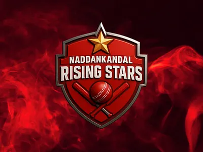 Cricket team logo 3d black branding cricket graphic design logo modern north red sport logo sports srilanka stars tamil