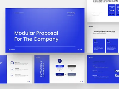 Modular Client Proposal Presentation b2b branding business clean client company creative deck logo marketing minimal modular pitch portfolio professional proposal slides startup strategy template