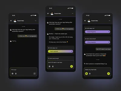 Direct Messaging (Fitness Coaching) appdesign chat coach dailyui design directmessaging figma fitness message minimal ui ux