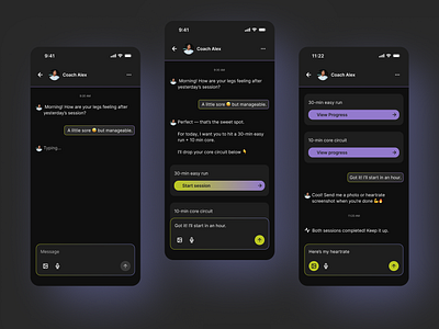 Direct Messaging (Fitness Coaching) appdesign chat coach dailyui design directmessaging figma fitness message minimal ui ux