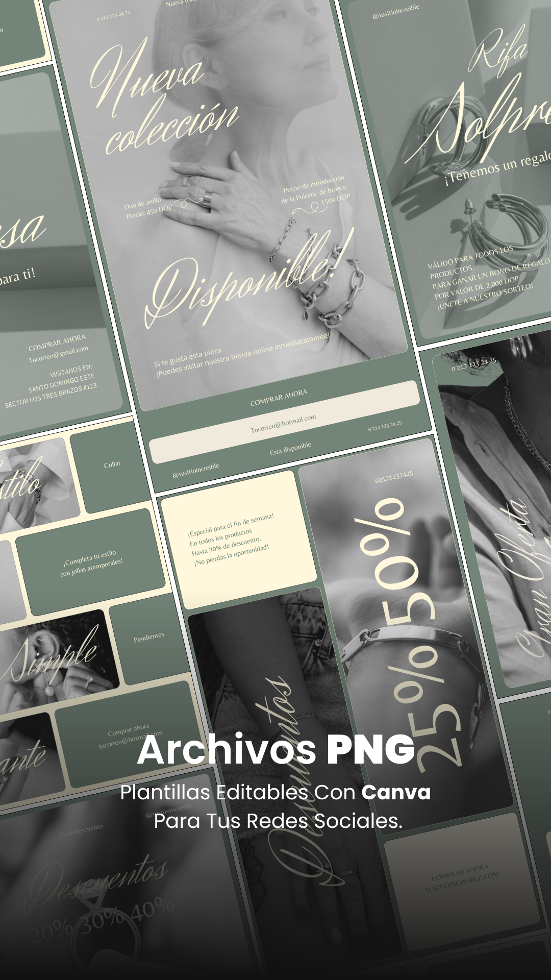 Plantillas de Joyería Visual para Negocios Modernos