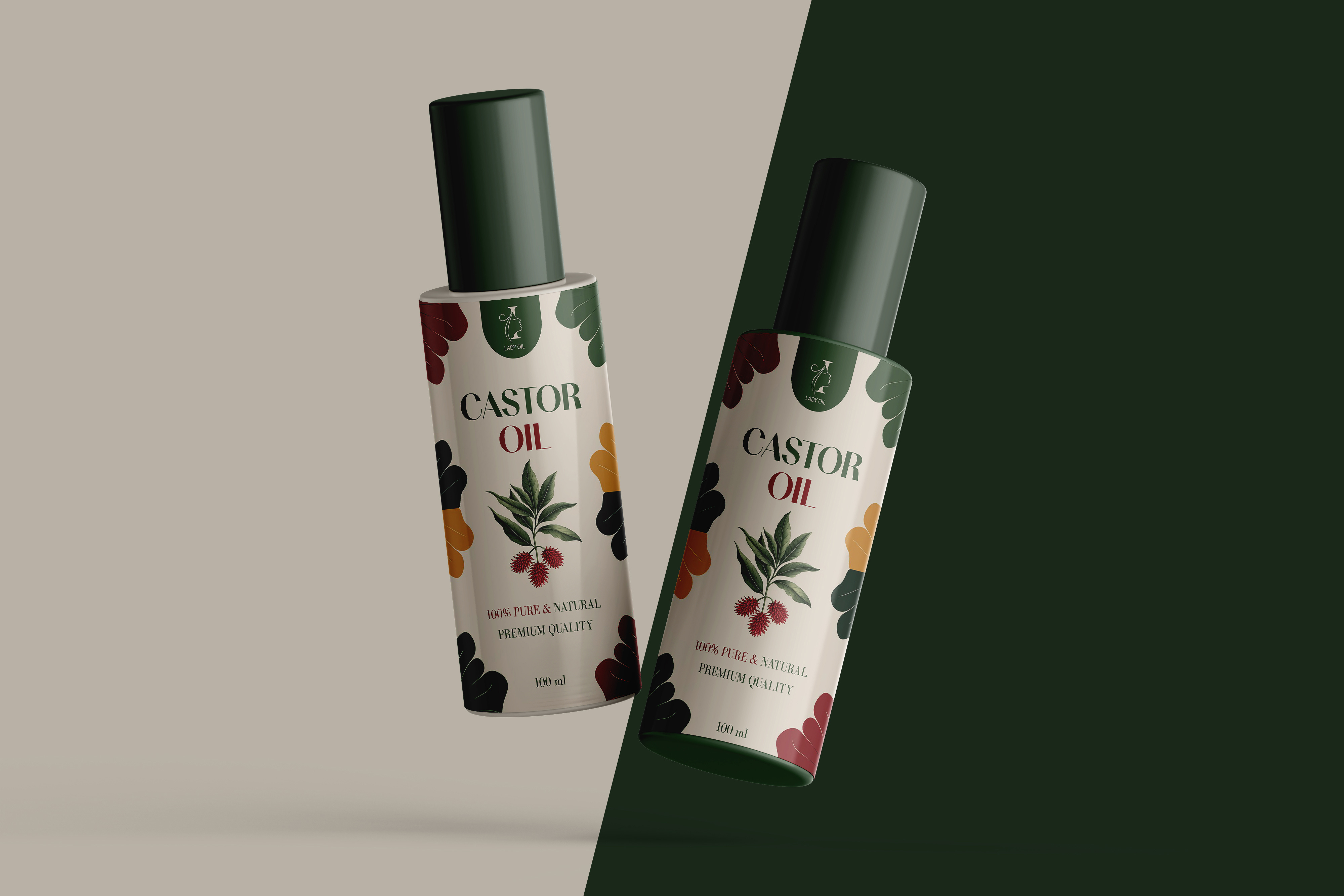 CASTOR HAIR OIL LABEL PACKAGING DESIGN botte label bottle bottle mockup branding castor oil cosmetic design cosmetic product food label graphic design hair oil label design oil branding oil label oil packaging packaging design product packaging