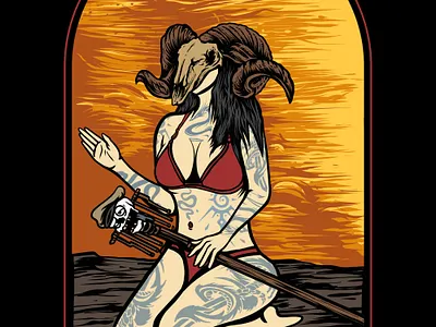 Scary Girl artw artwork customdesign darkart design girl illustration tshirt tshirtdesign