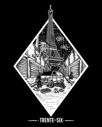 Trente Six art artwork cats customdesign design drone illustration logo military police tactical tacticalart tshirt van