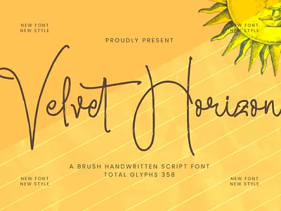 Velvet Horizon - A Brush Handwritten Script beauty bold calligraphy chic fashion femine font handwritten lettering logo luxury masculine modern monoline retro script signature style thin typeface