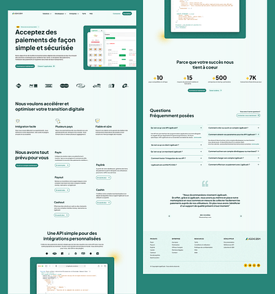 Ligdicash: Landing page for a payment processor in Africa landing page payment ui ux web