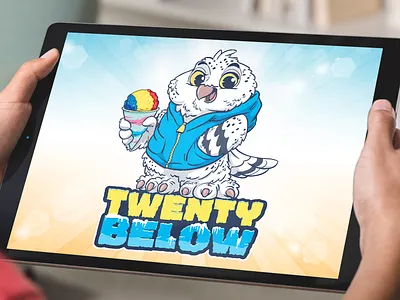 Cute Cartoon Owl Design, Bird Mascot for Ice Cream Branding beehaya bird branding cartoon cute design eule graphic design gufo hibou ice cream illustration logo mascot owl snow owl vector بوف उल्लू 猫头鹰