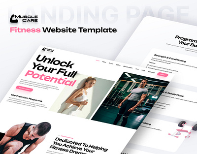 MuscleCare – OnePage Fitness Template designtocodes fitness fitness templates fitness website template fitness website ui health care health care website one page template design website design
