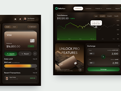 Dashboard for Fintech design interface product service startup ui ux web website