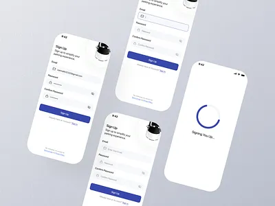 Signup Mobile UI login mobileapp mobileui signup ui ux