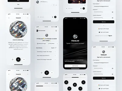 Voxa.AI App | Voice AI Assistant ai figma mobileapp ui uiux voiceassistant