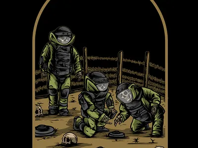 Bomb Disposal art artwork bomb bombdisposal customdesign design graphic design illustration military tactical tshirt