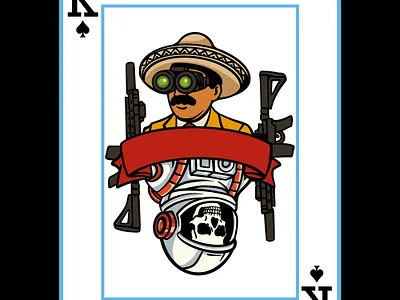 Tactical Card art artwork astronout card coboy customdesign design graphic design illustration nightvision tactical tacticalart tshirt