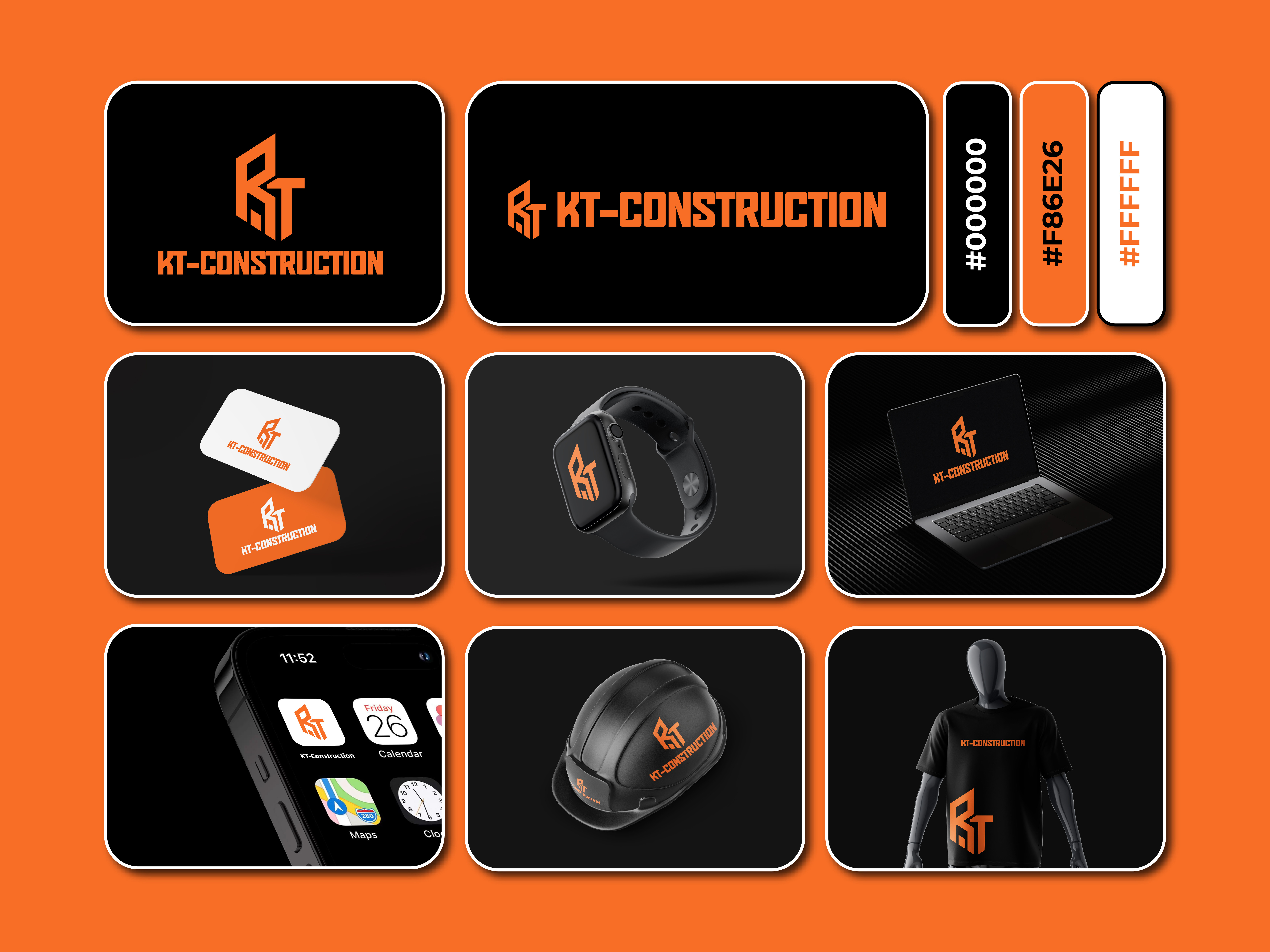 KT-CONSTRUCTION LOGO brandkit buildinglogo constructionbranding constructioncompany constructiondesign constructionlogo contractorlogo design geometriclogo graphic design logo design modernlogo
