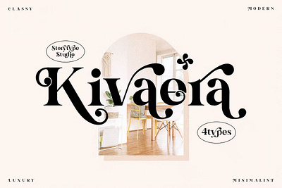 Kivaera Stylish Serif Font branding display typeface font font elegant font family fonts handwritten lettering lettering type logo minimal retro sans serif sans stylish serif type typedesign typeface typography variable font