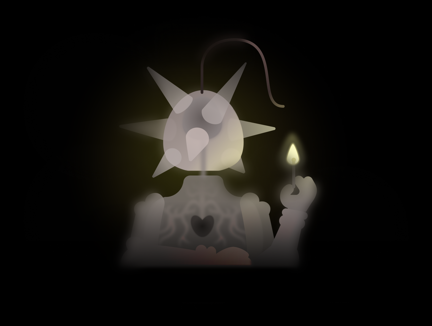 Migraine art bomb character figma fire gradient illustration vector