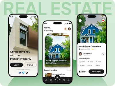 Real Estate App UI - Zee Palm ai app branding design illustration logo mobile app ui uiux design zeepalm