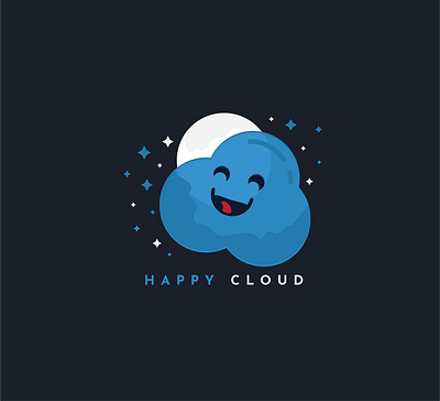 Happy Cloud logo design branding cloud creative logo design graphic design happy logo minimalist logo vector